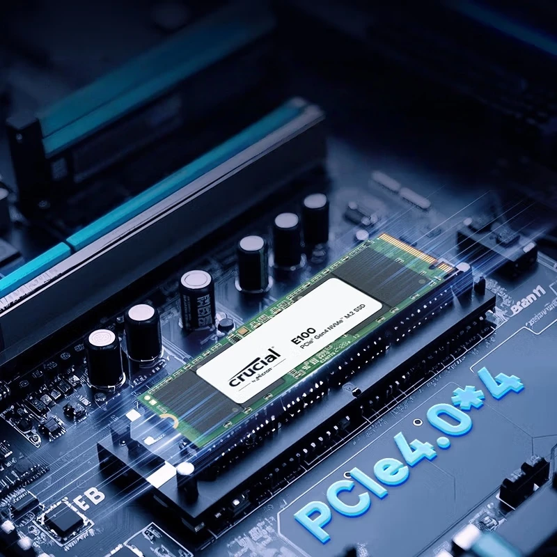 内蔵型SSD Crucial E100 2TB M.2 Gen4 SSD Crucial E100 2TB M.2 2280 NVMe PCI-Express 4.0 x4 PCIe Gen4