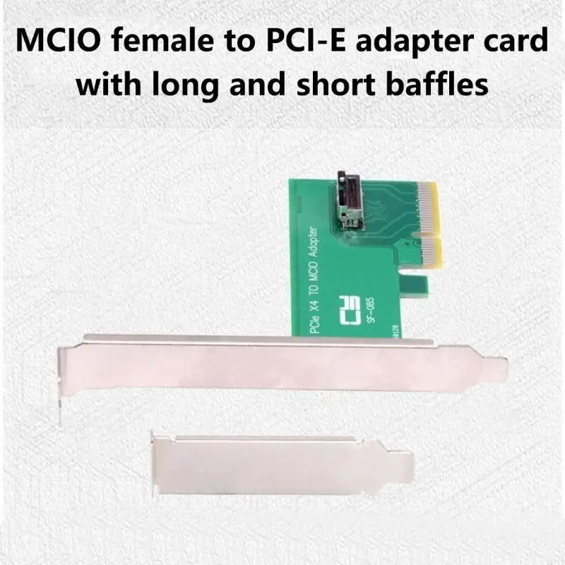 PCIE 5.0 4X to MCIO Female Conversion Card Expansion Card Adapter Data Transfer Q81E