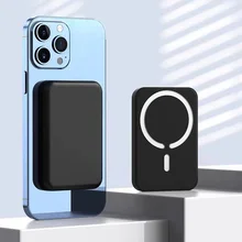 휴대용 외장 마그네틱 배터리 팩, 10000 mah 보조배터리 무선 전화 충전기, 맥세이프 보조, 아이폰 12 13 14 프로 맥스용
