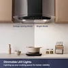 Black Range Hood 30 inch with Soft Touch Control 450 CFM Stove Vent Hood for Kitchen with 3 Speed Exhaust Fan Auto Shut 3