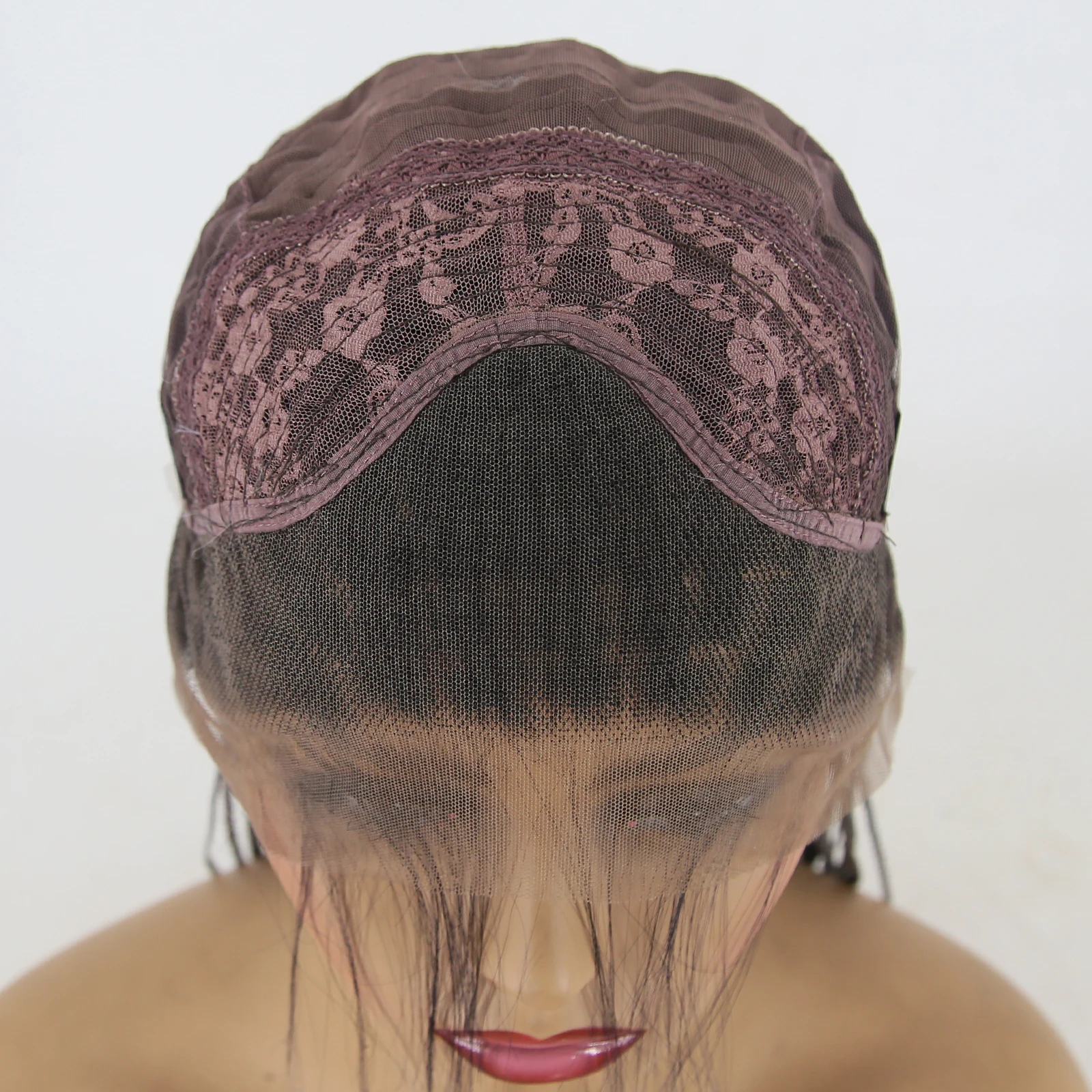 Thiswig Black Ombre Grey Braided Wigs Lace Front Synthetic Wig for Black Women Long Heat Resistant Fiber Box Braid African Wig