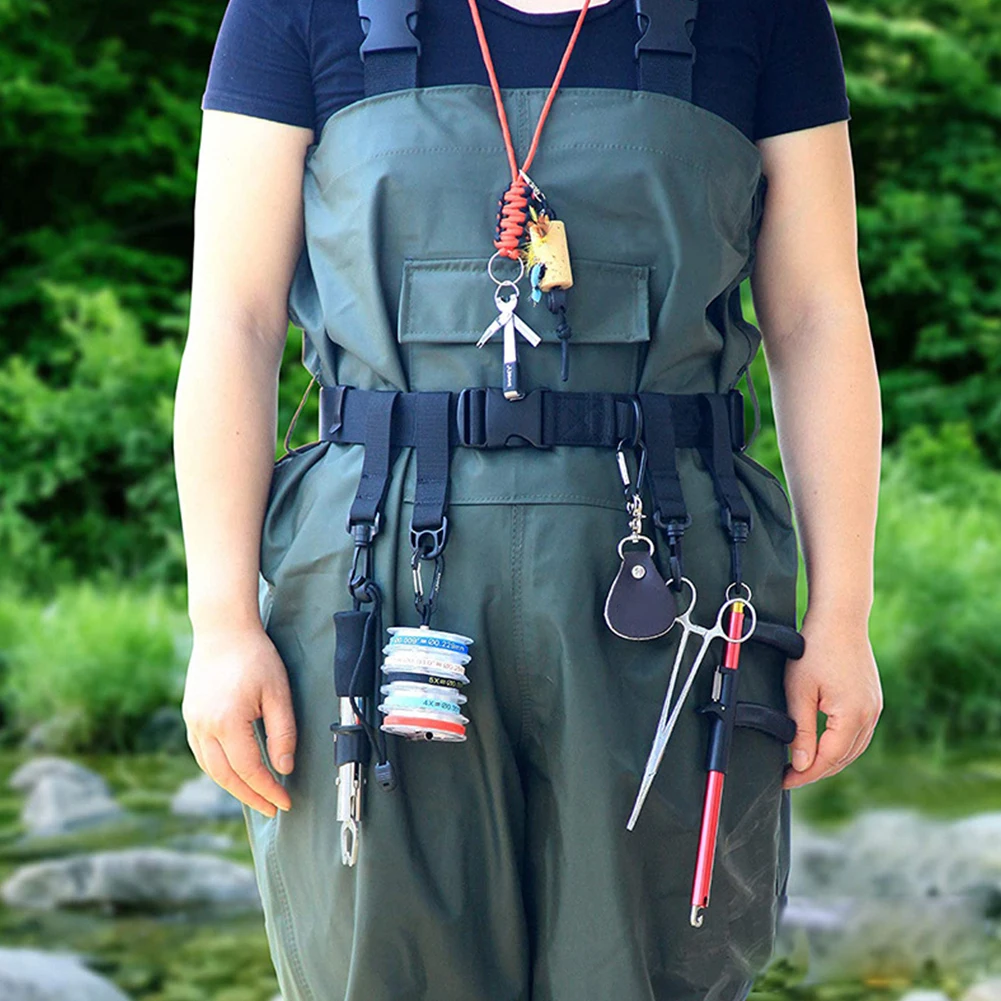 경량 낚시 벨트 D-링 후크가 있는 다기능 낚시 도구 서핑 카약 보트용 허리 걸이 벨트