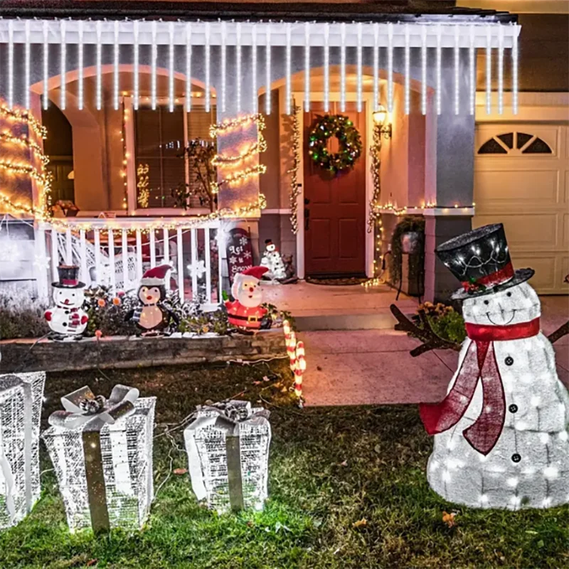 Description Picture 5 of item1/2/3/4 PCS Outdoor Fairy Garland Garden Lights Meteor Shower LED String Light Holiday Wedding Party Christmas Tree Decoration