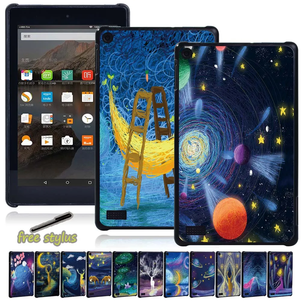 

Ударопрочный чехол для планшета Amazon Fire 7 (5/7/9th Gen)/Fire HD 8(2016/2017/2018)/Fire HD 10(2015/2017/2019) с Alexa