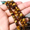 A+ Natural Yellow Tiger Eye Square Faceted 6.5-7mm Gemstone Beads for Jewelry Making, Healing Stone, Fashion Accessories 3