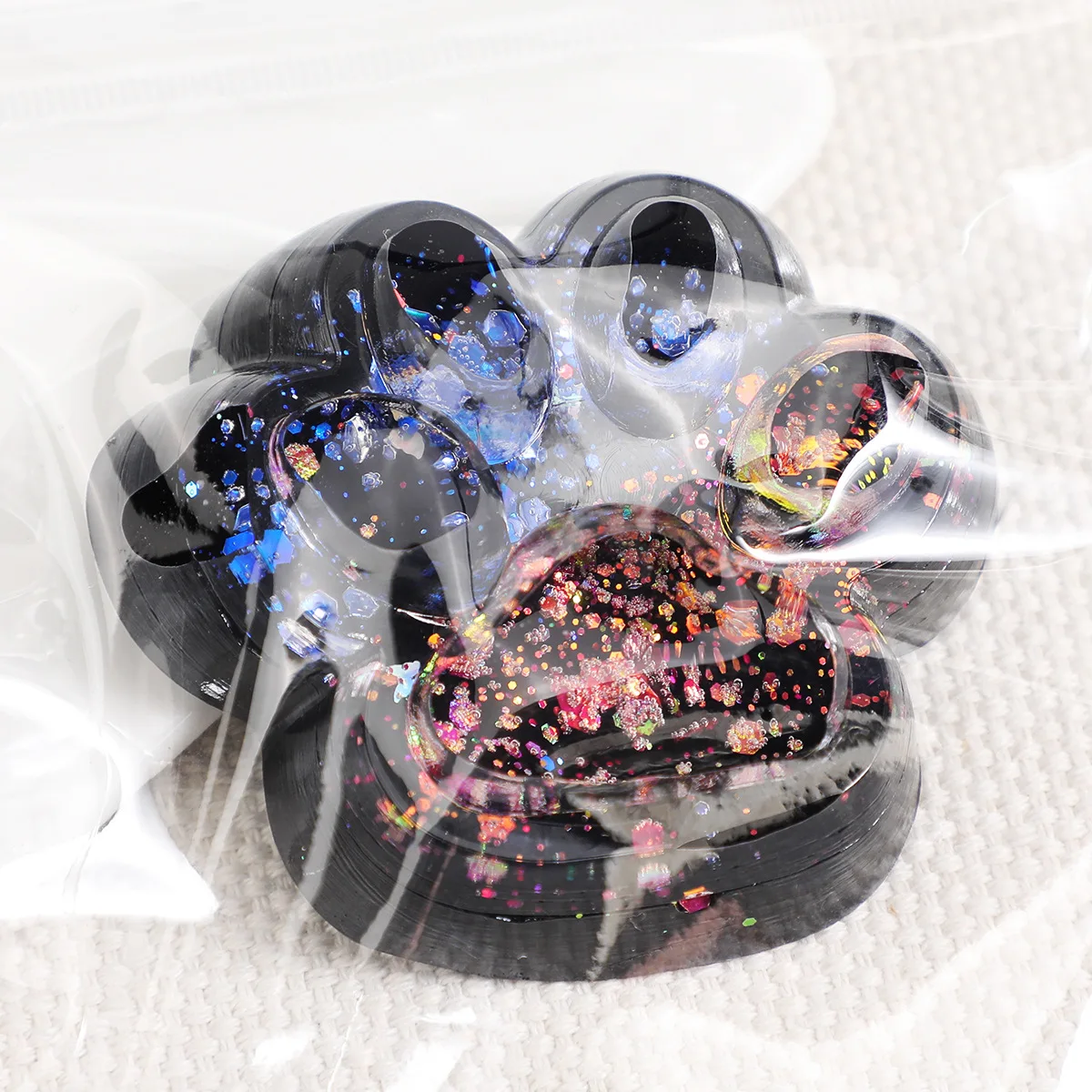Starry Sky Cat Paw Squishy Stress Relief Sensory Toy