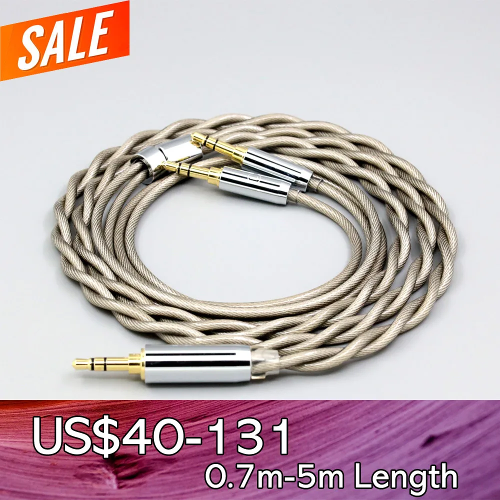 

Type6 756 core 7n Litz OCC Silver Plated Earphone Cable For Onkyo A800 Philips Fidelio X3 Headphone 3.5mm Pin