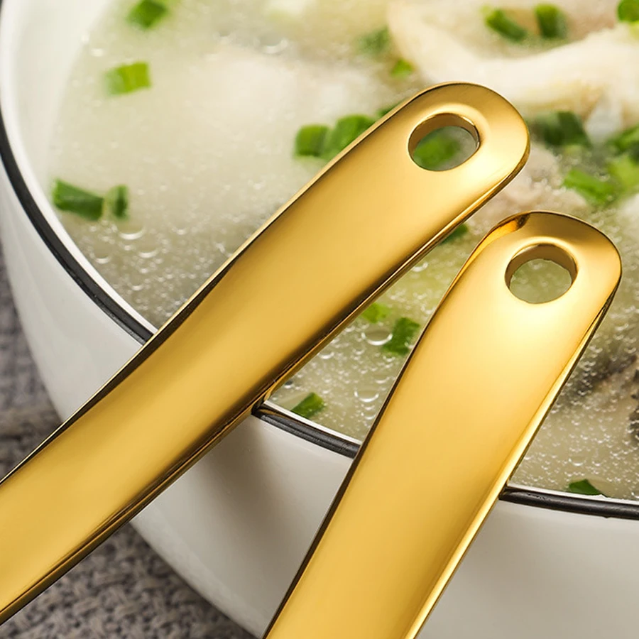 304 Stainless Steel Spoon Colander Thickeneded Cooking Spoon Large Kitchen Tool