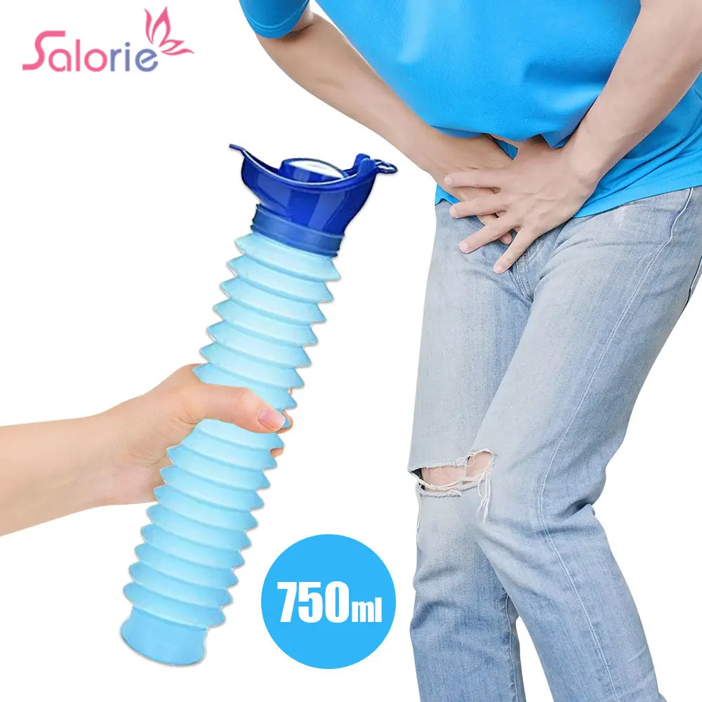 Mini Portable Adult Urinal Outdoor Camping High Quality 750ml Travel Urine Car Urination Pee Soft Toilet Urine Help Men Toilet