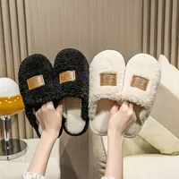 2023 New Winter Indoor Slippers Men Plush Fleece Flat Slippers Sweet Thick Soled Indoor Cotton Slippers For Couple Shoes TG02 2