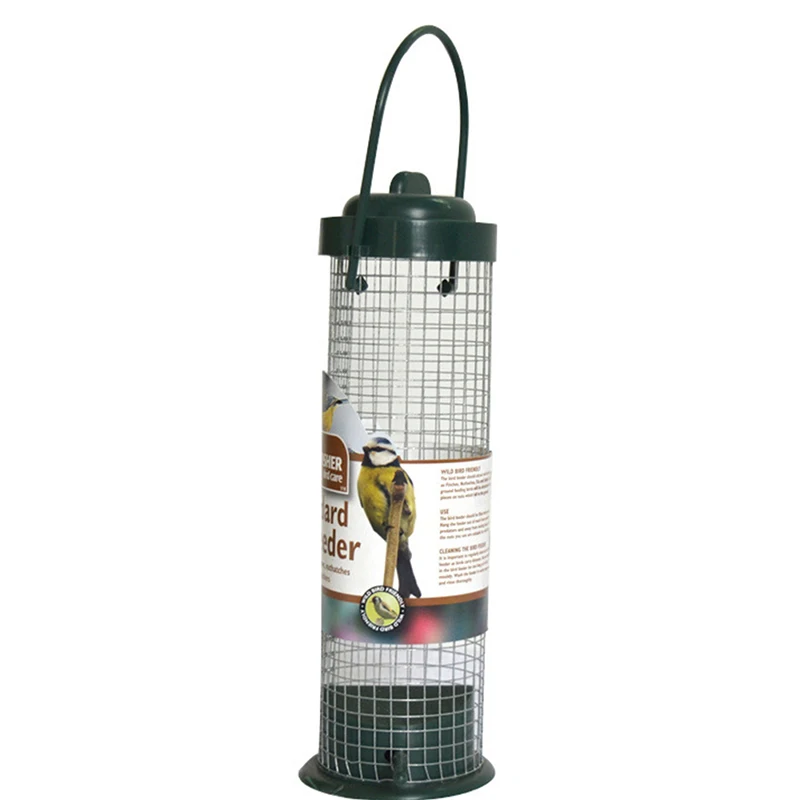 Outdoor Mesh Bird Feeder Hanging Hook Food Dispenser Multiple Hole Garden Balcony Porch Pet Supply Accessory
