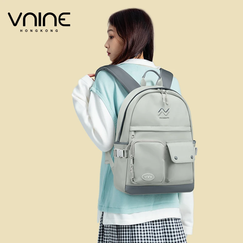 VNINE backpack for women with a sense of niche design, large capacity student backpack for men with lightweight computer bag