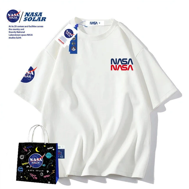 Camisetas de la NASA para hombre, camiseta de manga corta cuello redondo y impresas WordArt, combina con todo _ - AliExpress Mobile