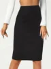 New summer and autumn 2024 plus size women's skirt with fashionable, elegant and temperament style and solid color.