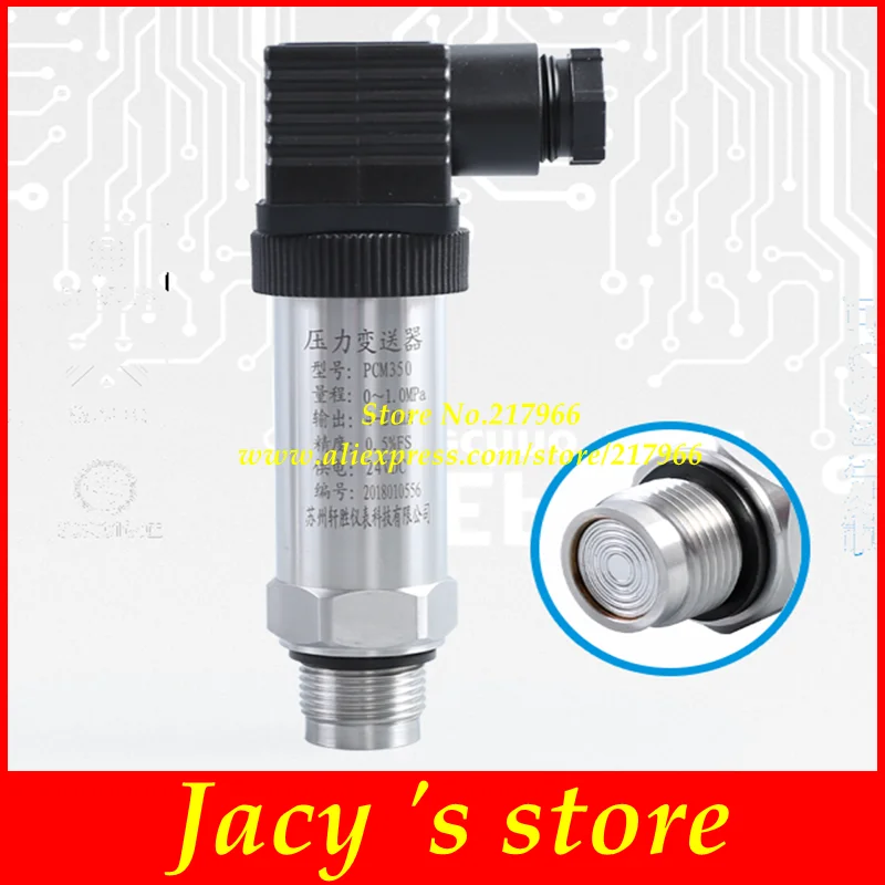Pressure Sensor Flat membrane pressure transmitter film pressure sensor diffusion silicon transmitter stainless steel 304 4-20MA 0-10V