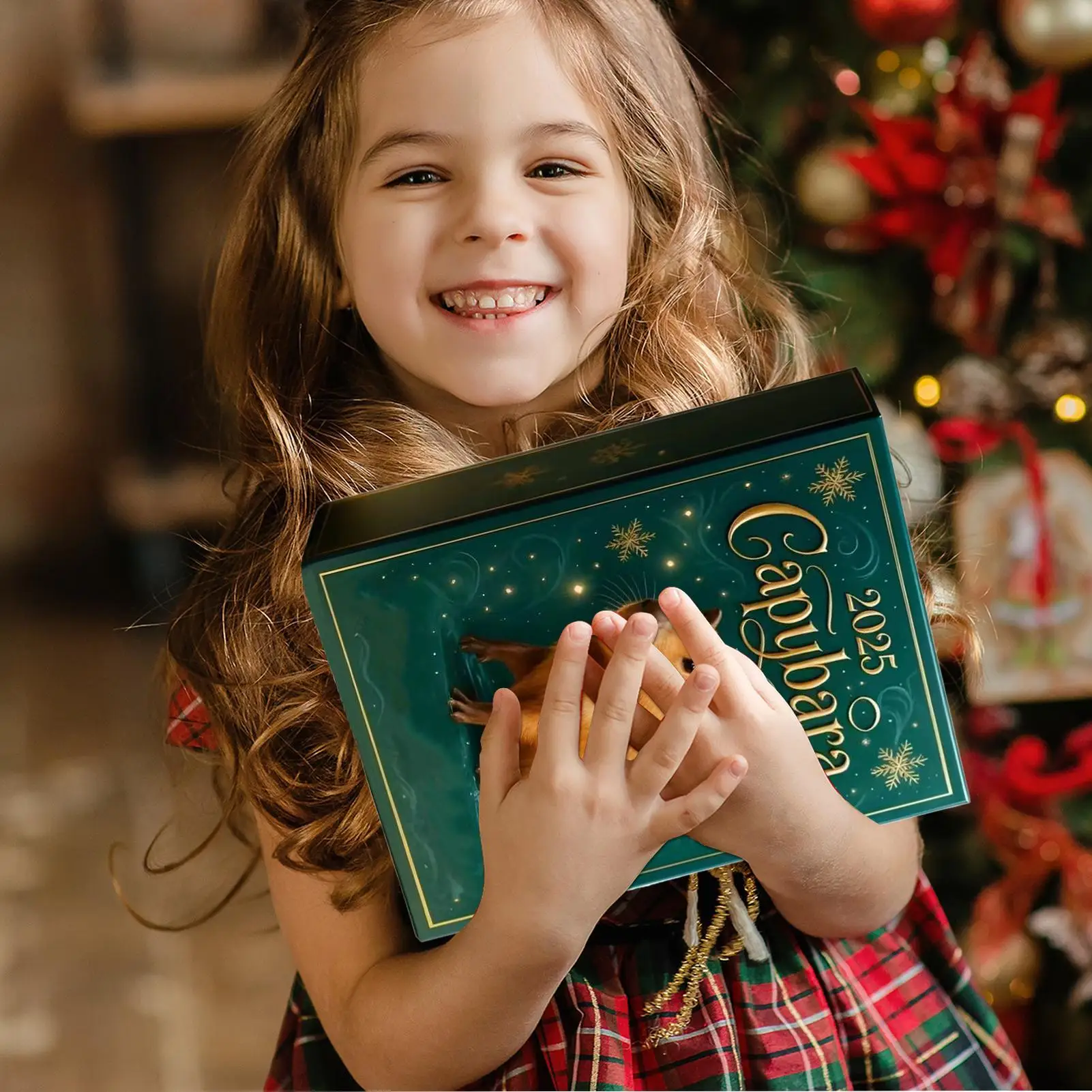 Christmas Calendar 3D Capybara Christmas Decor Collectible Calendar Desk Ornaments For Birthday Party Desk Entryway Office Shops