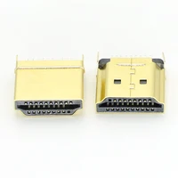 Hdmi Male Jack/Plug Connector 19pin 19p Gold-Plated Hd 2 Row Pins 19Pin 1.6MM Spacing for HD Equipment Socket 4