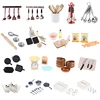 1/12 Miniature Dollhouse Baking Cooking Pretend Play Mini Utensils Metal Whisk Jar Set for Doll Kitchen Food Toy Accessories 1