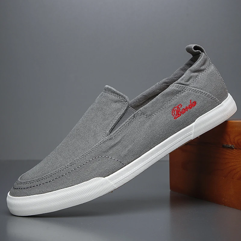 New Fashion Men Casual Shoes Lightweight Breathable Outdoor Walking Sports Shoes Driving Shoes Men Flat Canvas Shoes BD22358 4