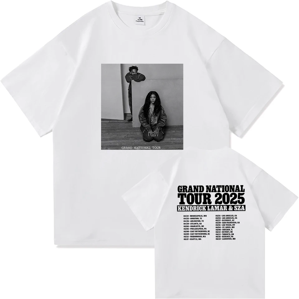 SZA Kendrick Lamar TShirt Grand National Tour 2025 Men Clothing