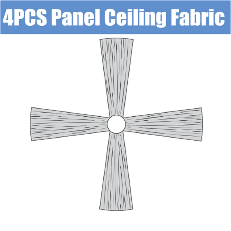 

4pcs Poly Spandex Ceiling Drapery Roof Canopy Backdrop Fabric Draping For Wedding Event Decoration