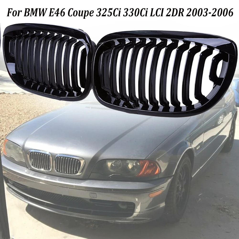 

Новый глянцевый черный Передний гриль для BMW E46 Coupe 325Ci 330Ci LCI 2DR 2003 2004 2005 2006, автомобильные аксессуары, Прямая поставка