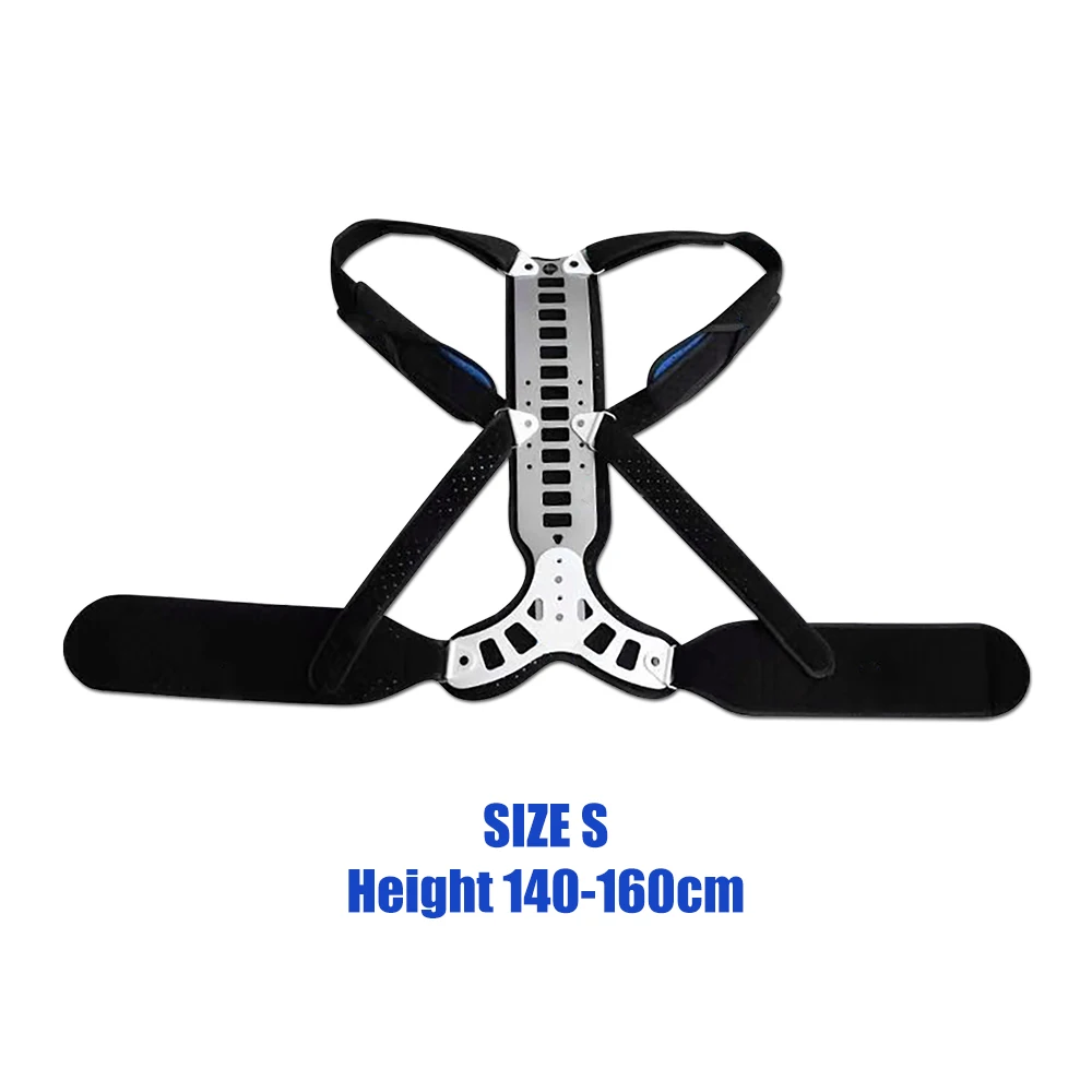 Corrector de postura jorobado reforzado, escoliosis de aleación, tirantes para espalda, corsé de columna vertebral, soporte ortopédico para hombros, cinturón de corrección de espalda