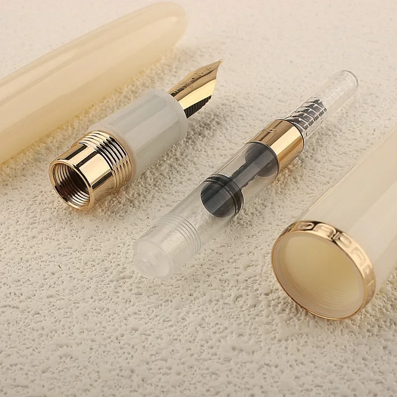 Heartbeat Nib ! Jinhao 9019 Fountain Pen #8 F/M Nib, red Big Size Resin Office Writing Pen with Large Converter 6