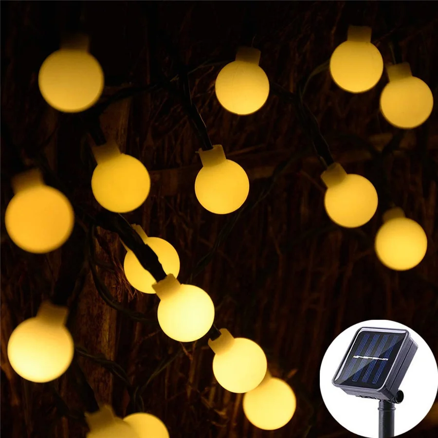 led pl 5мм 8 g 200 240v 18 ww 20м 200led 8 Modes Solar Christmas String Lights Outdoor Waterproof 22M 200LED Fairy Garden Lights Garland for Party Wedding New Year Decor
