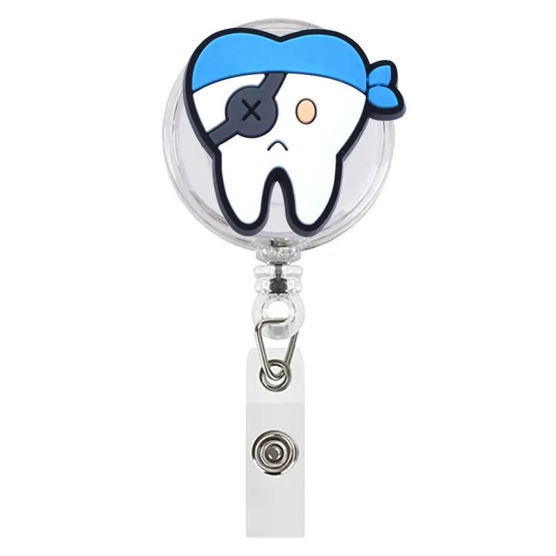 Cute Teeth Dentist PVC Plastic badge reel Nurse Workers Enfermera ID Holder  Girl Boy Retractable Name ID Card Holder Accessories - AliExpress