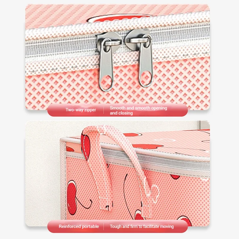 Large Capacity Storage Bag for Bedroom Foldable Clothes Organizer Bags with Zipper Closet Bedding Quilt Dustproof Storage Bag 6