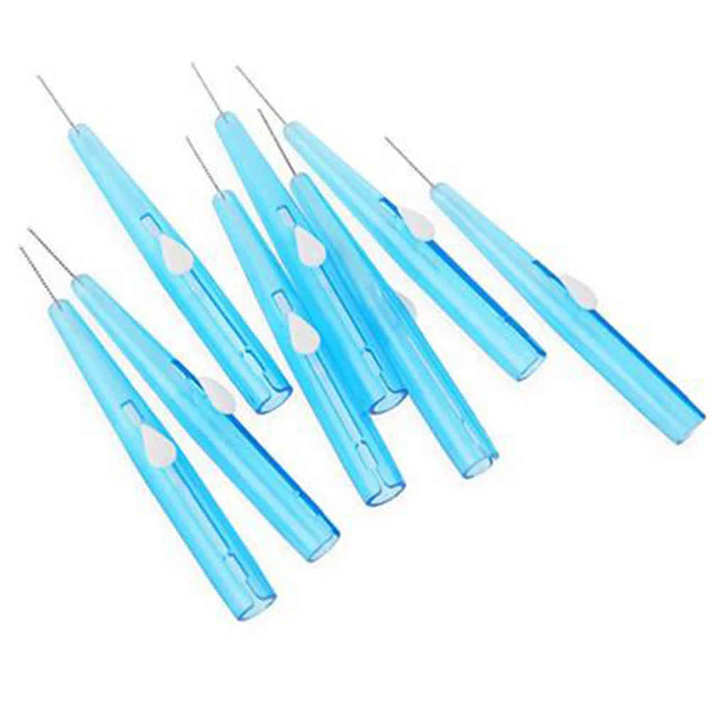

60pcs 07mm Oral Deep Clean Toothpick Oral Care Brush Floss (Blue)