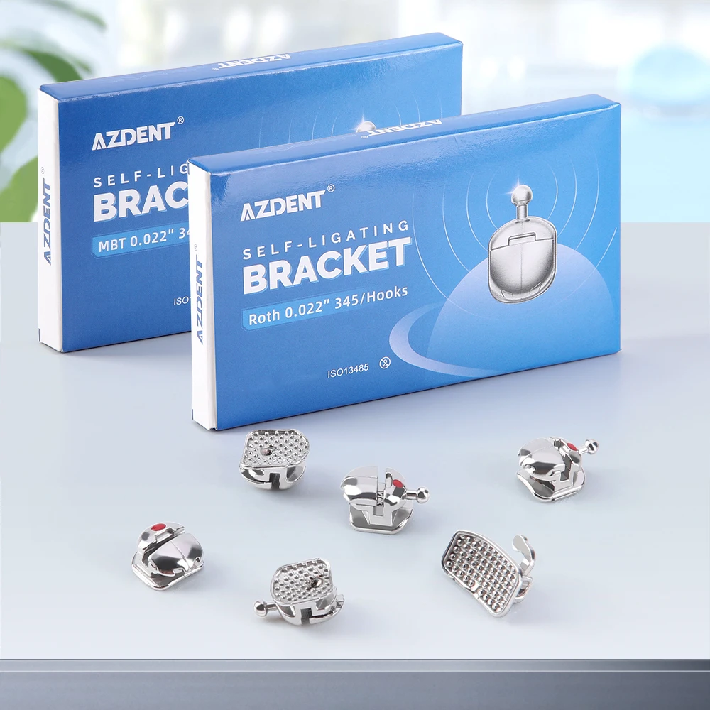 

Dental Orthodontic Spherical Monoblock Self-Ligating Brackets ROTH MBT 0.022 345 Hooks With 6 7 Buccal Tube Dentist Tool