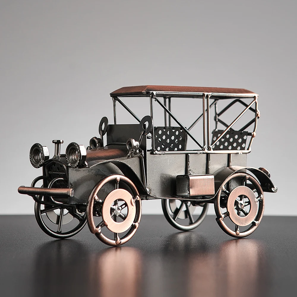 

Классическая модель автомобиля для декора комнаты и офисного стола, скульптуры и фигурки, винтажный игрушечный автомобиль, украшение для дома