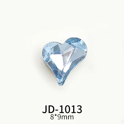 Chic Rhinestone Love Heart & Butterfly Nail Art Charms Set - 10PCS