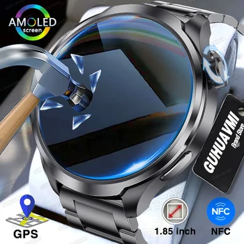 Nuovo Smartwatch 2026 con Schermo in Zaffiro, AMOLED Ultra HD da 1,85 Pollici, GPS, Chiamate Bluetooth, NFC, Bussola, IP68, Braccialetto Intelligente per Sport e Fitness