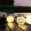 Creative Solar Led Glass Jar Light Outdoor Crackle Hanging Night Lights Waterproof Garden Decoration Patio Lawn Landscape Lamp 2