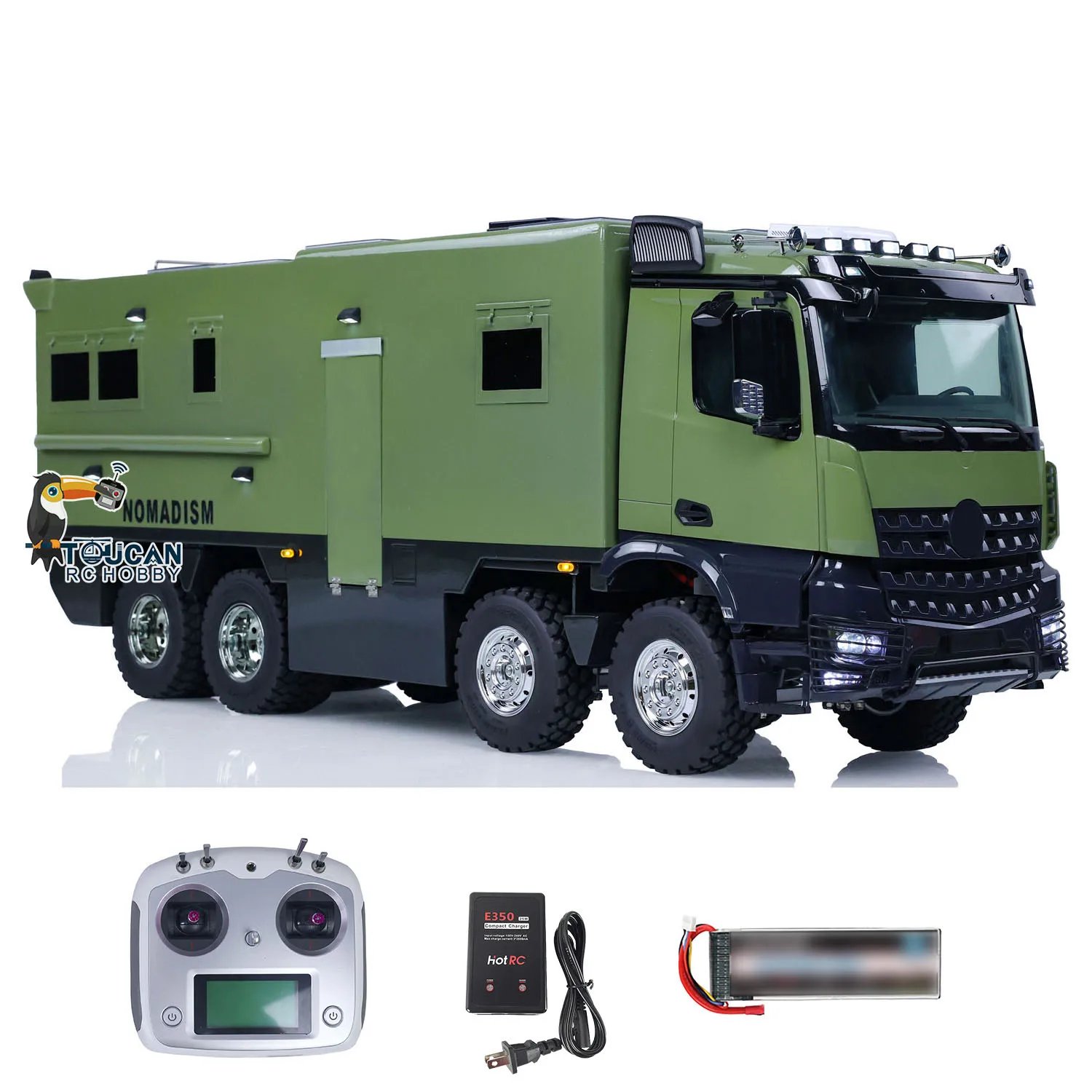 1/14 Remote Control Touring Car RC Recreational Vehicle Model RTR Sound Light Smoking 3-speed Transmission Toys Model THZH1740 2