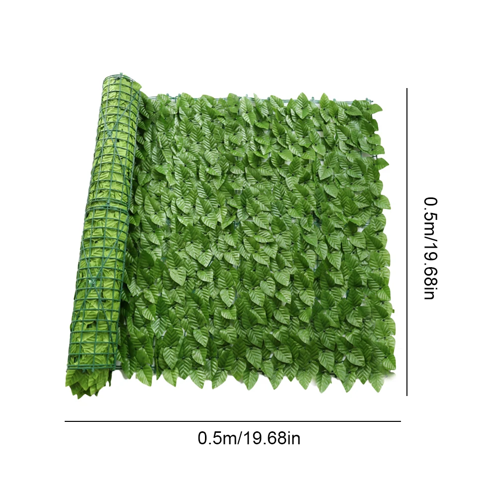 0.5x0.5m Artificial Hedge Multifunctional Faux Privacy Fence Screen Wall Landscaping Fake Leaves Outdoor Backyard Balcony Decor
