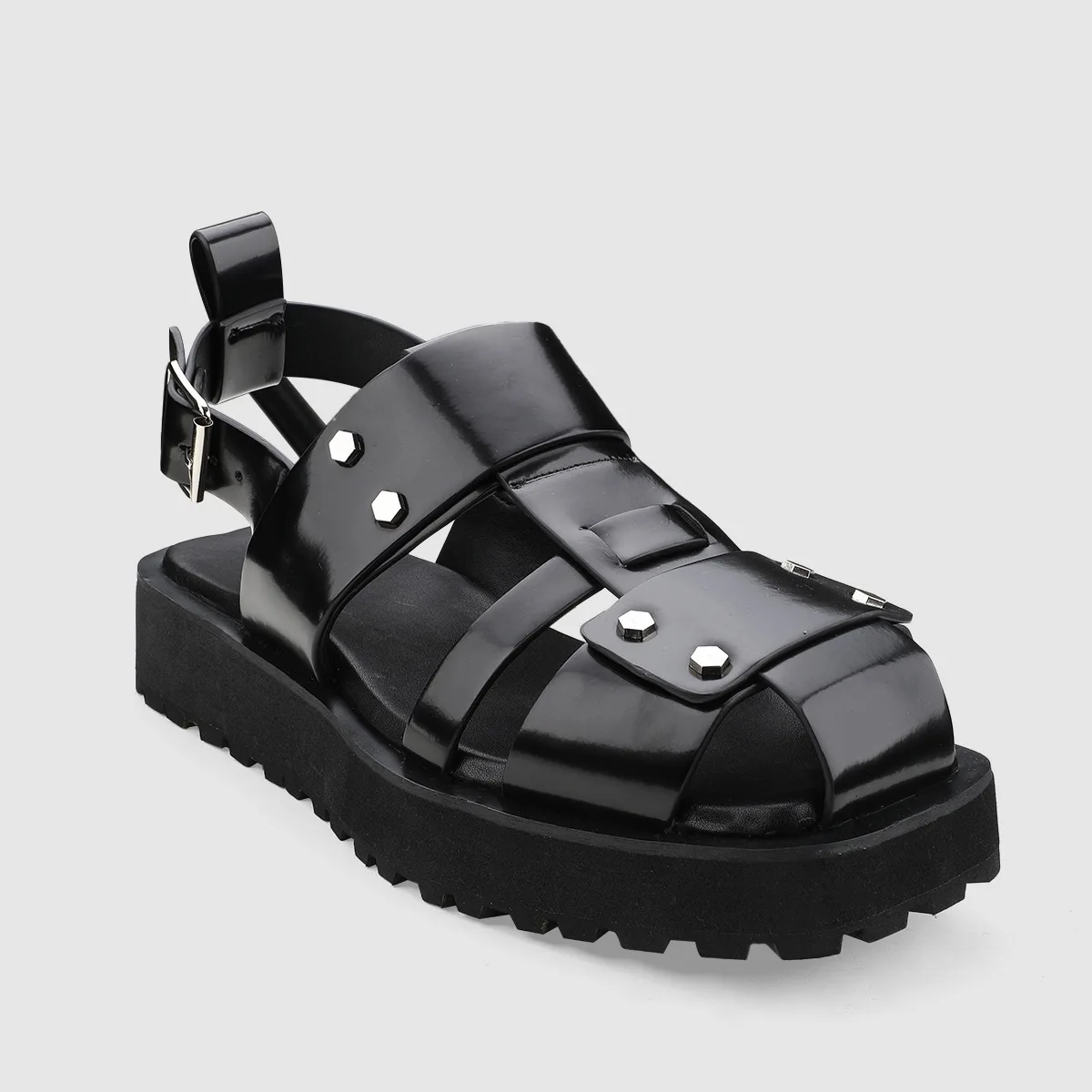 Metal Rivet Sandals Punk Platform Summer Shoes High Quality Buckle ...