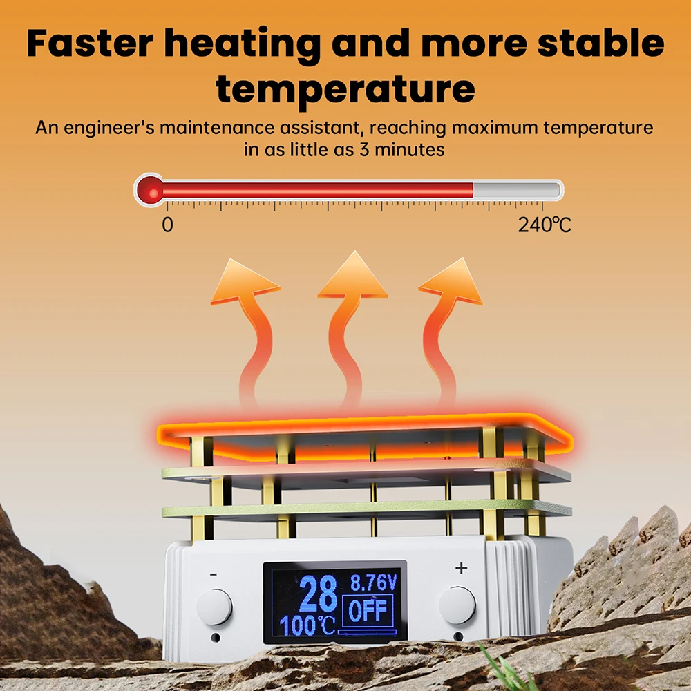 65W SMD Mini Hot Plate Preheater Preheating Rework Station PCB Board Soldering Desoldering Heating Pad Disassembly Repair Tool