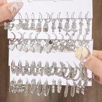 24-Pair Vintage-Inspired Small Hoop Earring Set for Women Elegant Geometric Iron Ear Ornaments for Daily Wear Gifts 2025 Jewelry 2