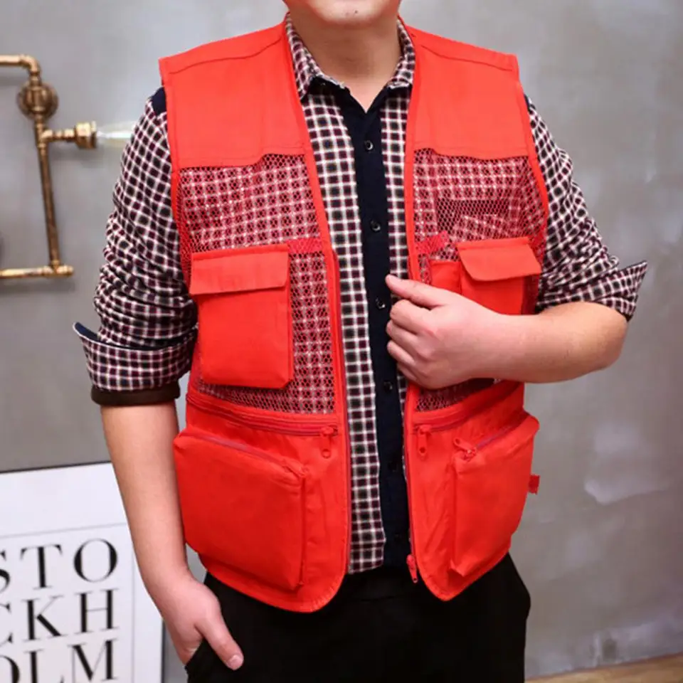 MeiLayM Heren Outdoor Vissen Vest Multi Zakken Sneldrogend Vest MeiLayM Heren Outdoor Vissen Vest Multi Zakken Sneldrogend Vest