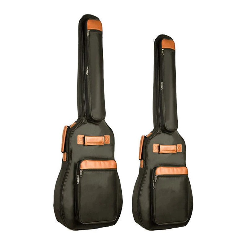 Electric Bass Guitar Bag 600D Waterproof Acoustic Guitar 8mm Thichen Padded Cover Shoulder Straps Black Gig Handbag XA261M