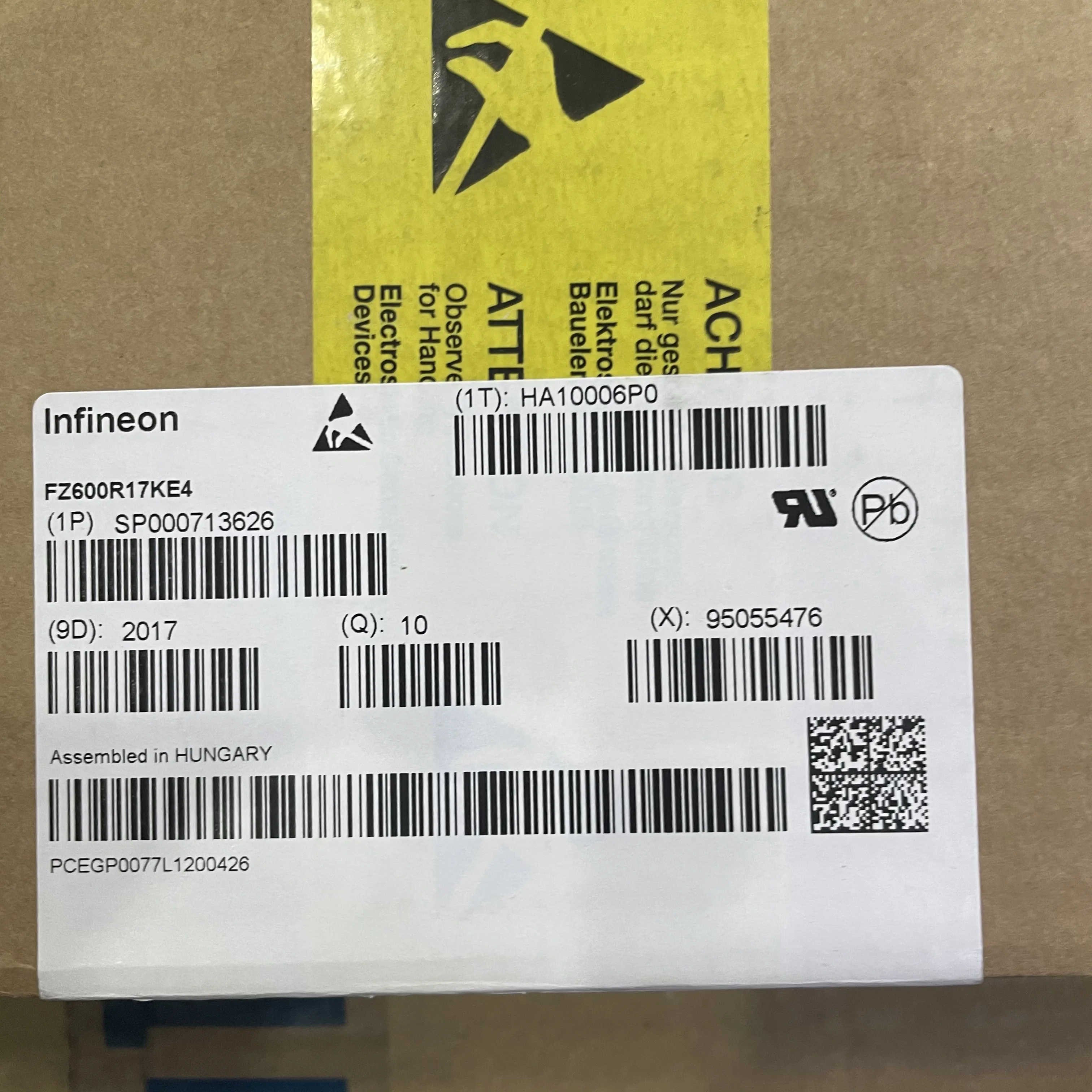 

FZ600R17KE4 62 mm C Series module, new original stock with grooves