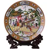 Chinese Retro Jinling Twelve Girls Decorative 10" Plate Ceramic Hanging Plate Home Living Room Wine Cabinet Desk Deco Dish 1