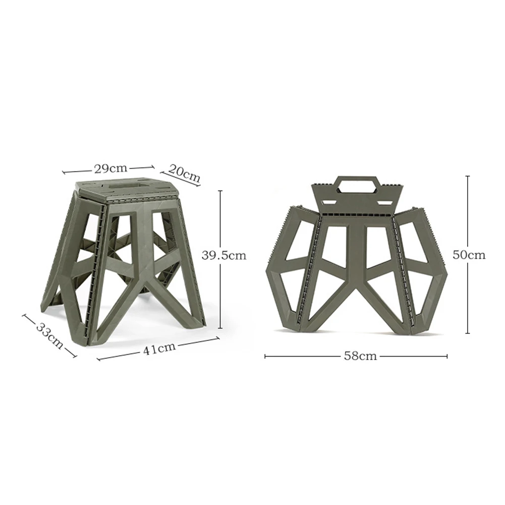 Outdoor Portable Folding Stool High Load-bearing Handle Design Fishing Stool Square Maza
