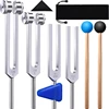 1/4 Pack Tuning Fork Set(128 Hz,256 Hz,512 Hz,528 Hz)With Tuning Fork Hammer For Sound Healing Sound Vibration Tools 1