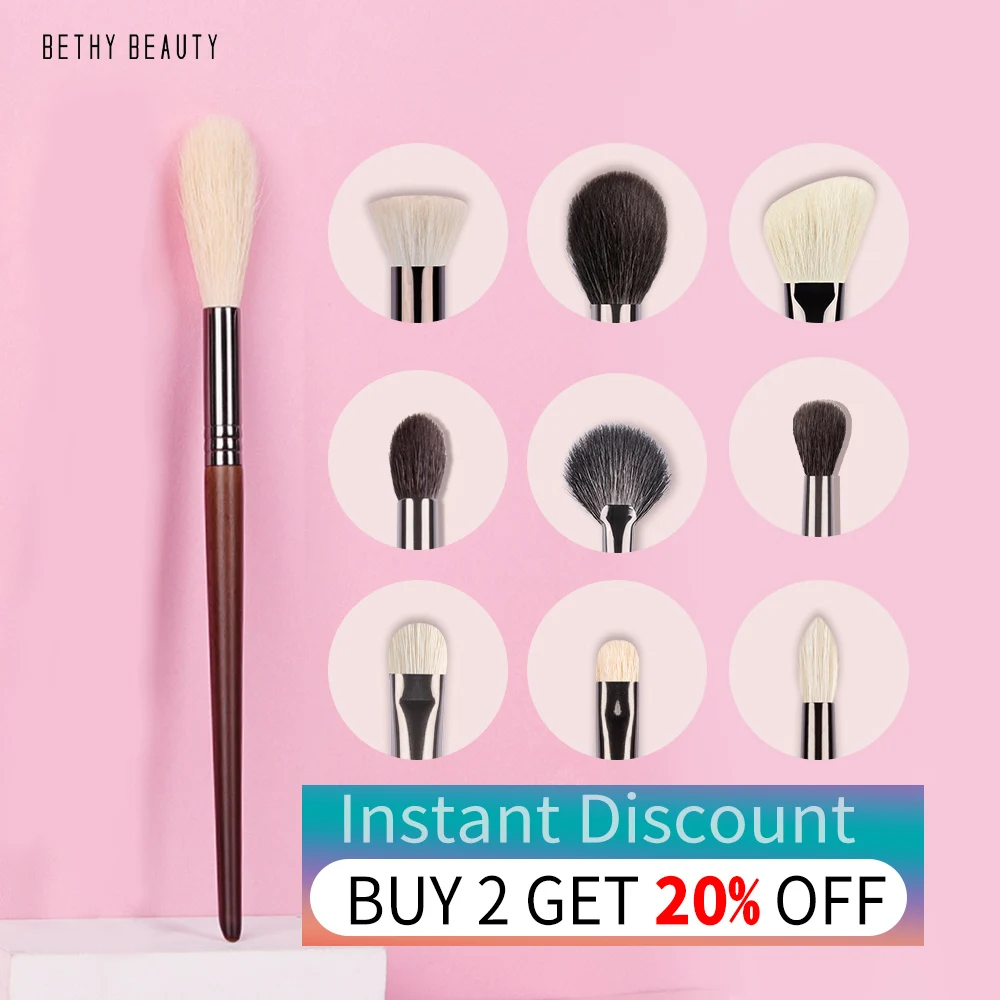Goat Hair Highlight Brush Blusher Blender Makeup Brushes makeup brush set makeup brush makeup tool set makeup tool Powder Blending Soft Make Up Tools for Face Cheek 1 PC