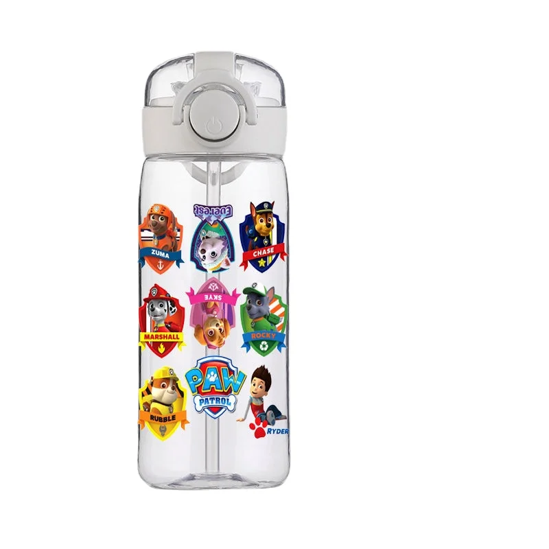 Paw Patrol Marshall Kids Water Bottle Cute Clear Plastic Anti-drop Cup Girls  Boys Cartoon Baby Cup with Straws Outdoor Sport Cup - AliExpress